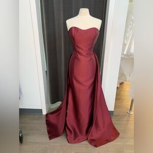 Lazaro Mia 32334 Mikado Overlay Skirt Gown